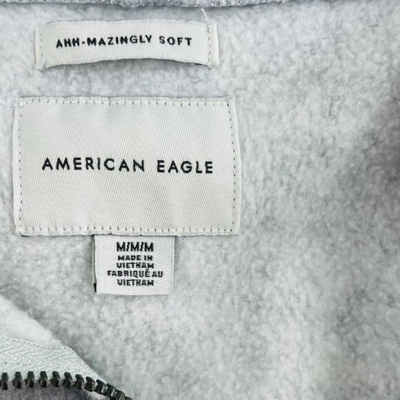 American Eagle Women's size Medium Sweatshirt Hoodie Zebra Gray Ahhh-mazingly so - Picture 2 of 5